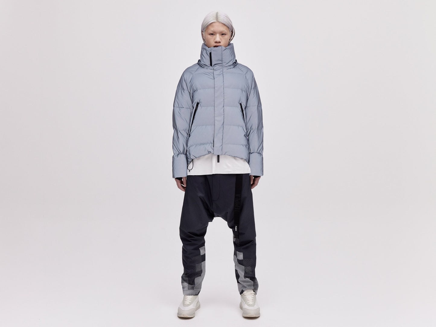 On/Off Hood O.S Down Jacket Unisex - Reflective Blue