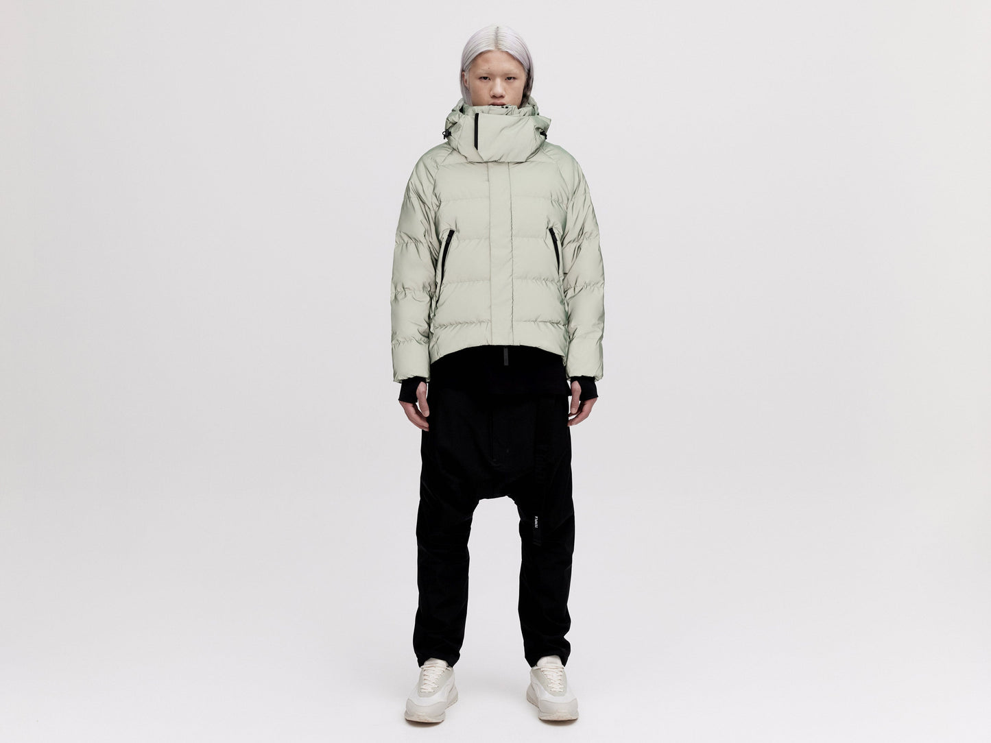 On/Off Hood O.S Down Jacket Unisex - Reflective Jade