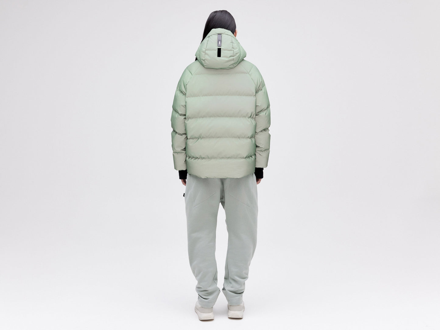 On/Off Hood O.S Down Jacket - Reflective Jade