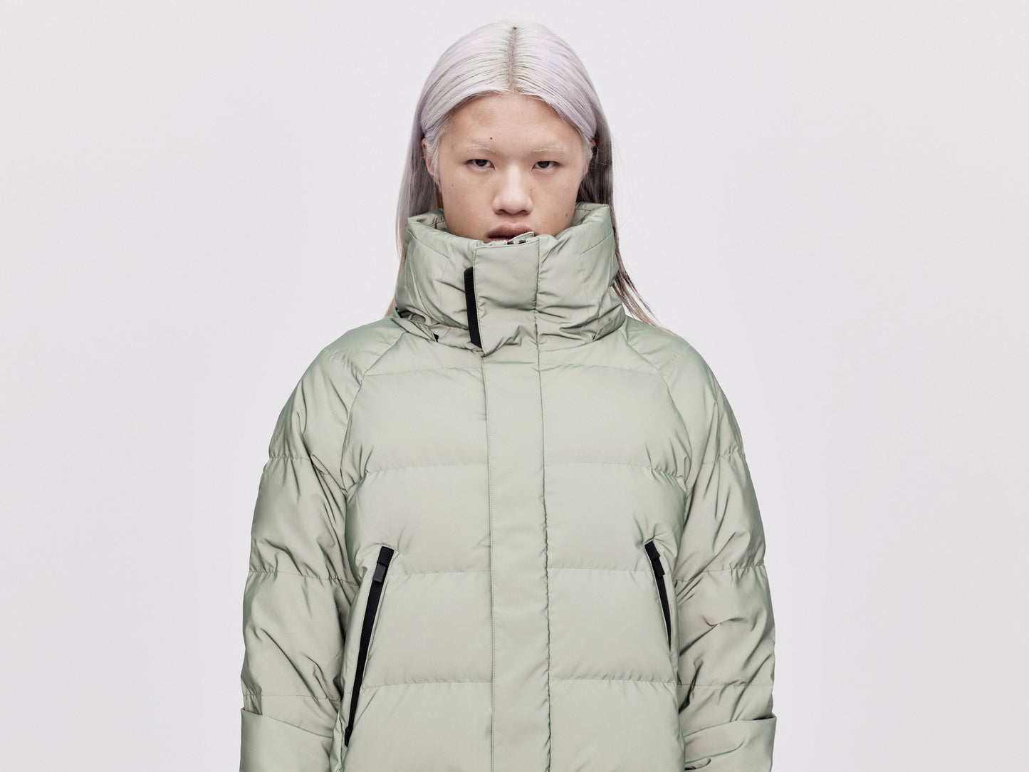 On/Off Hood O.S Down Jacket Unisex - Reflective Jade