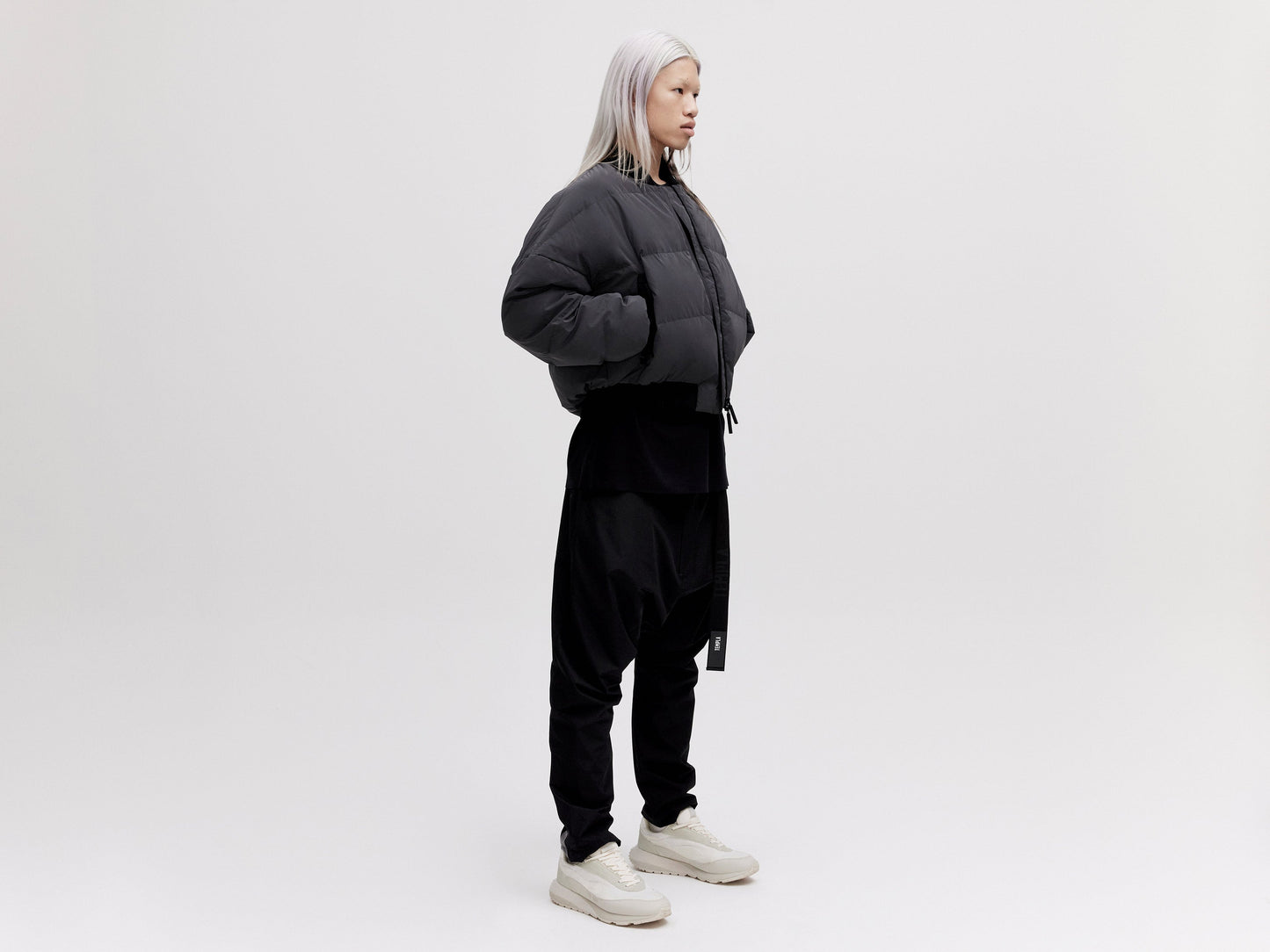 Reflective Bomber Down Jacket Unisex - Reflective Black