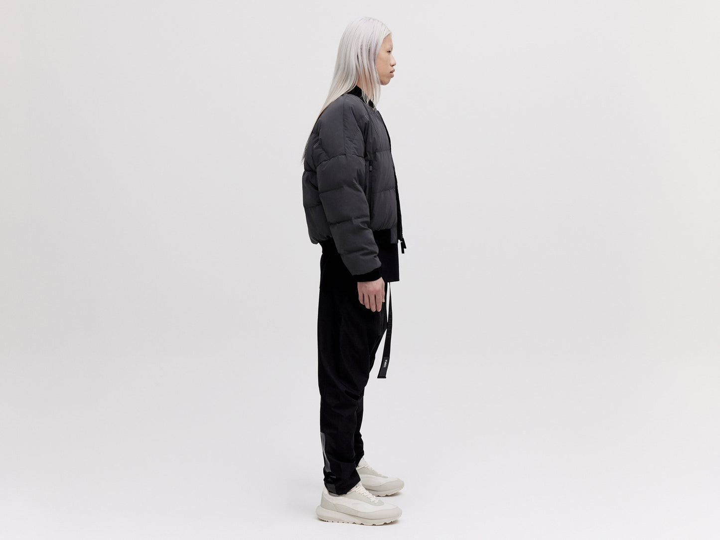 Reflective Bomber Down Jacket Unisex - Reflective Black