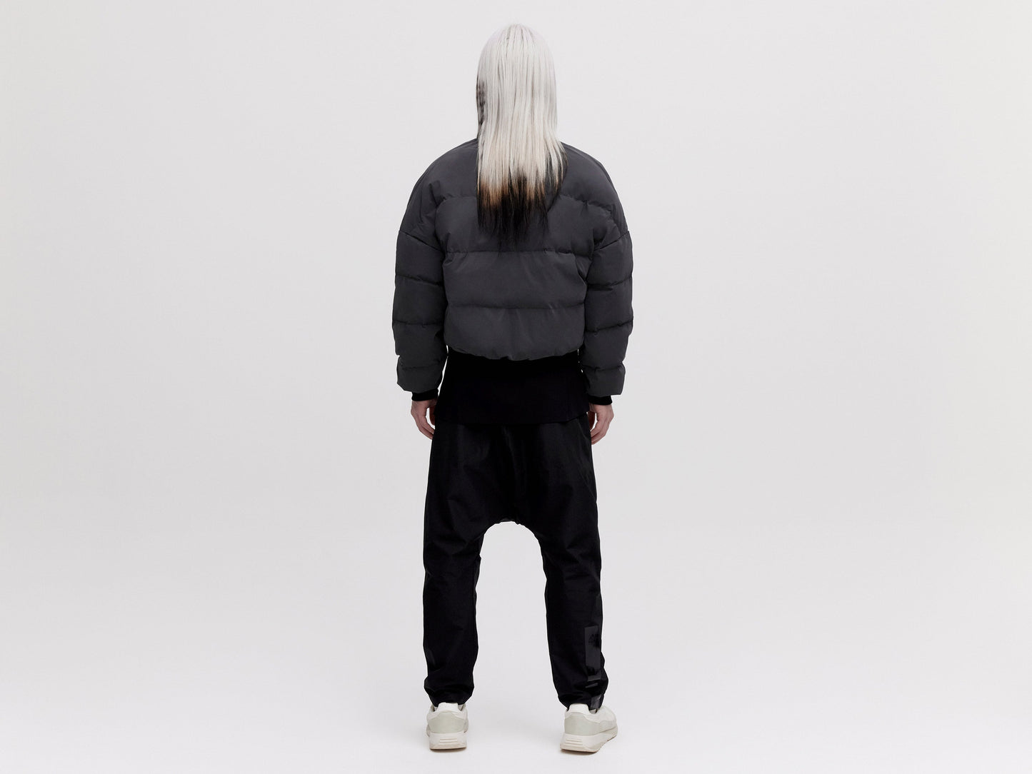 Reflective Bomber Down Jacket Unisex - Reflective Black