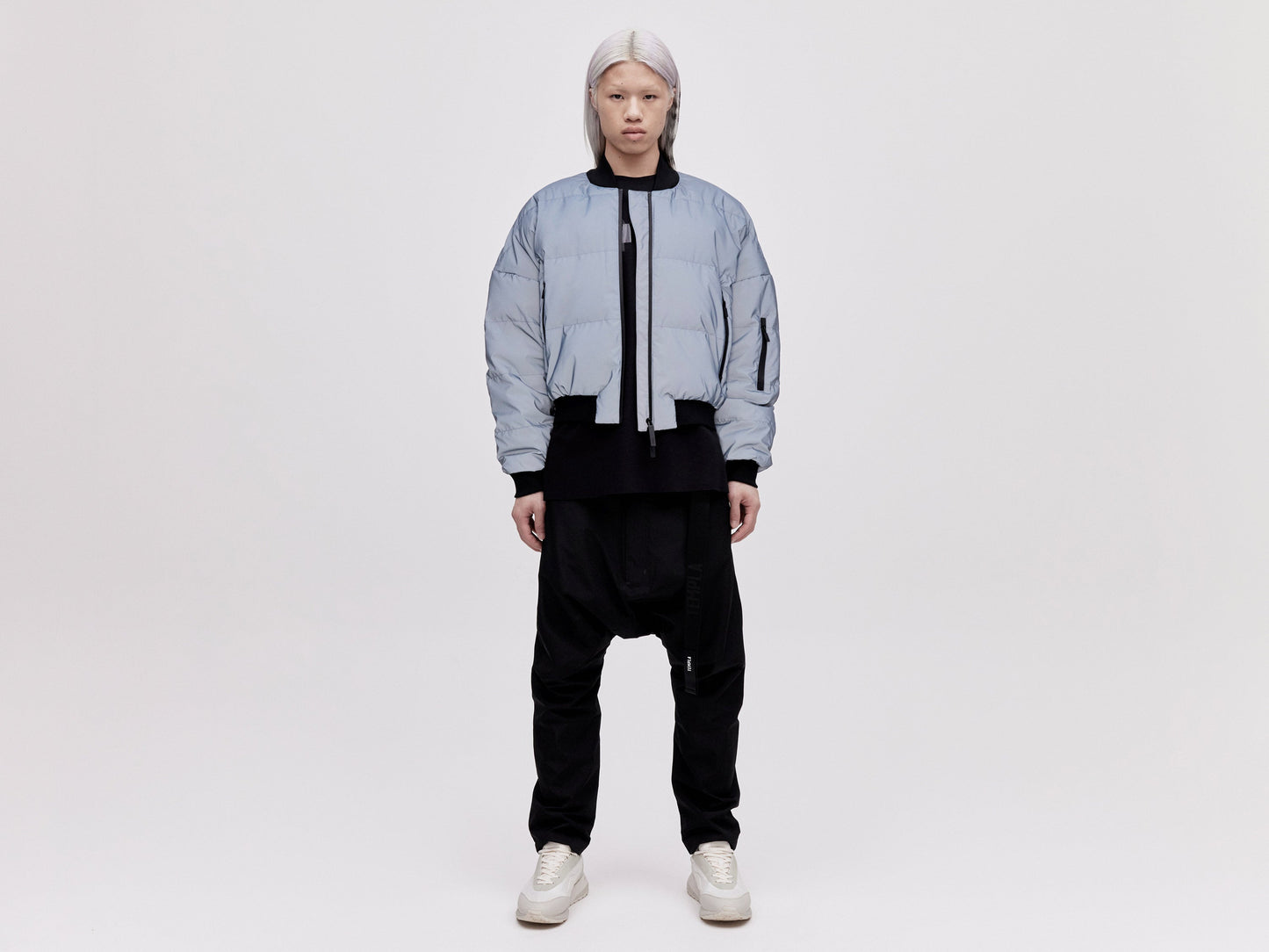 Reflective Bomber Down Jacket Unisex - Reflective Blue