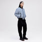 Reflective Bomber Down Jacket - Reflective Blue
