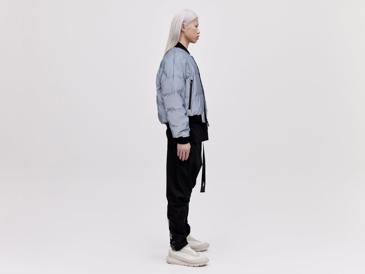 Reflective Bomber Down Jacket Unisex - Reflective Blue