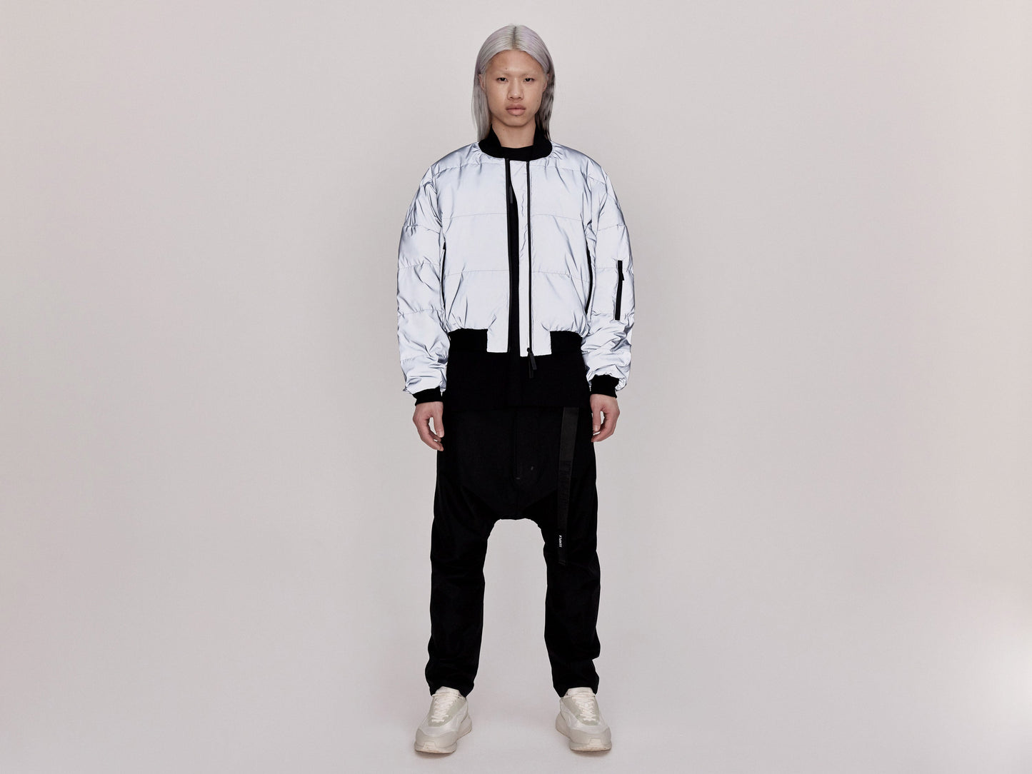 Reflective Bomber Down Jacket Unisex - Reflective Blue