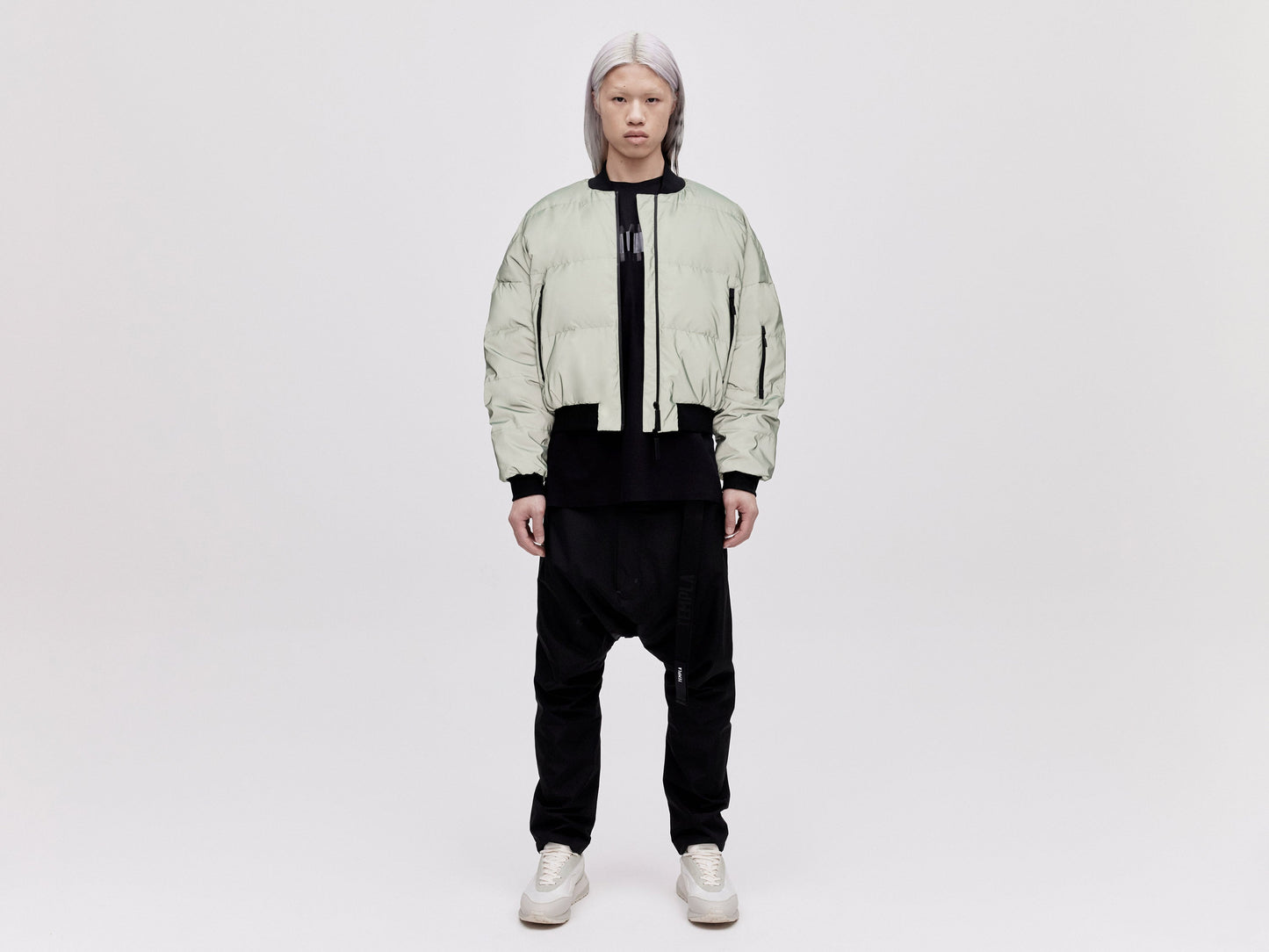 Reflective Bomber Down Jacket Unisex - Reflective Jade
