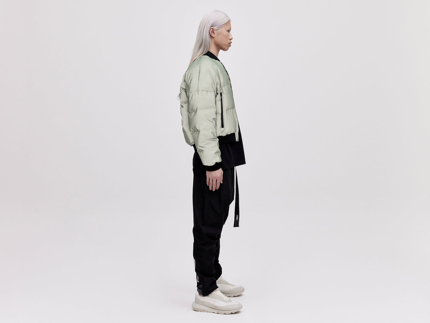 Reflective Bomber Down Jacket Unisex - Reflective Jade