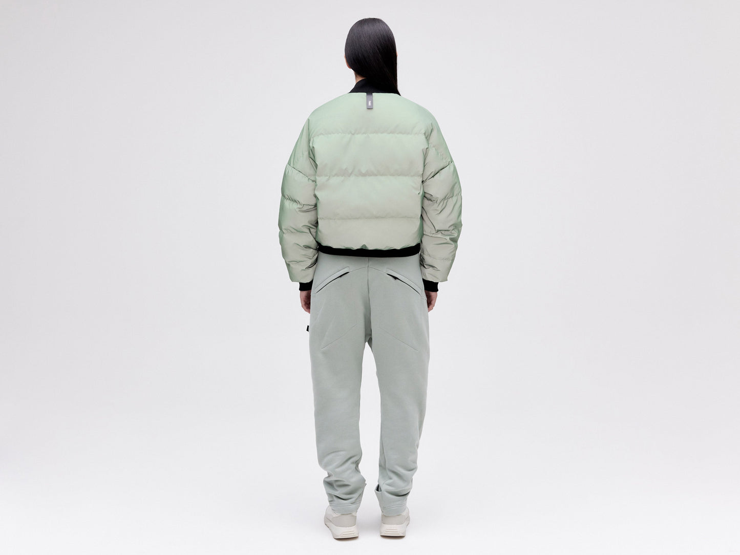 Reflective Bomber Down Jacket Unisex - Reflective Jade