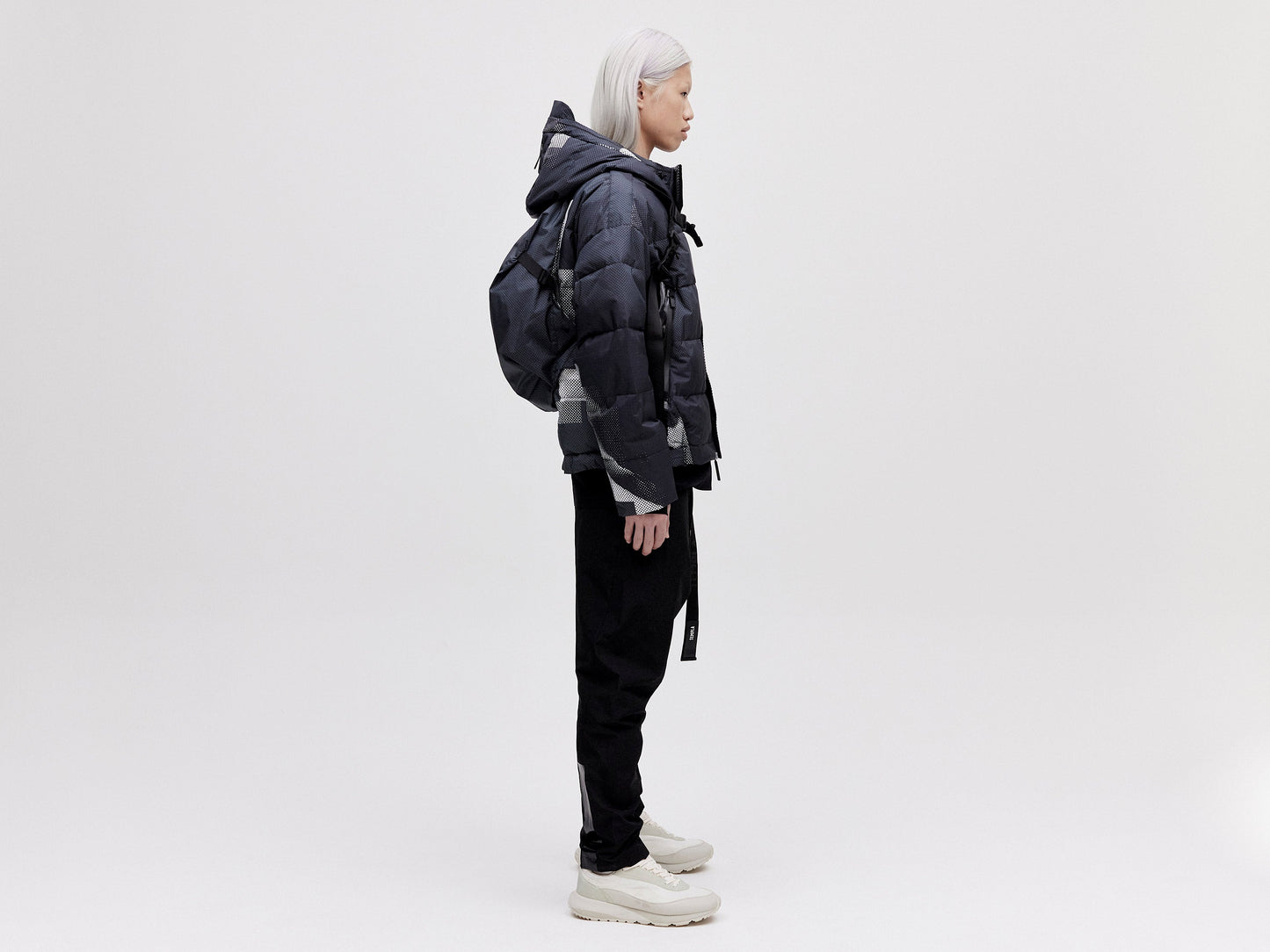 Utility Down Jacket with Backpack - Dark Pixel