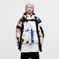 Utility Down Jacket with Backpack - Light Splatter