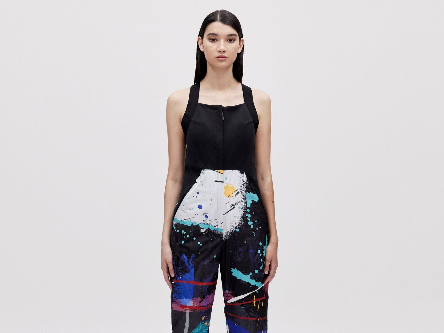 Wadded Salopette - Dark Splatter