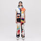 Cropped Down Vest - Light Splatter