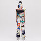 Cropped Down Vest - Light Splatter