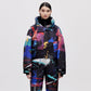 Cropped Cocoon Jacket - Dark Splatter