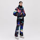 Cropped Cocoon Jacket - Dark Splatter