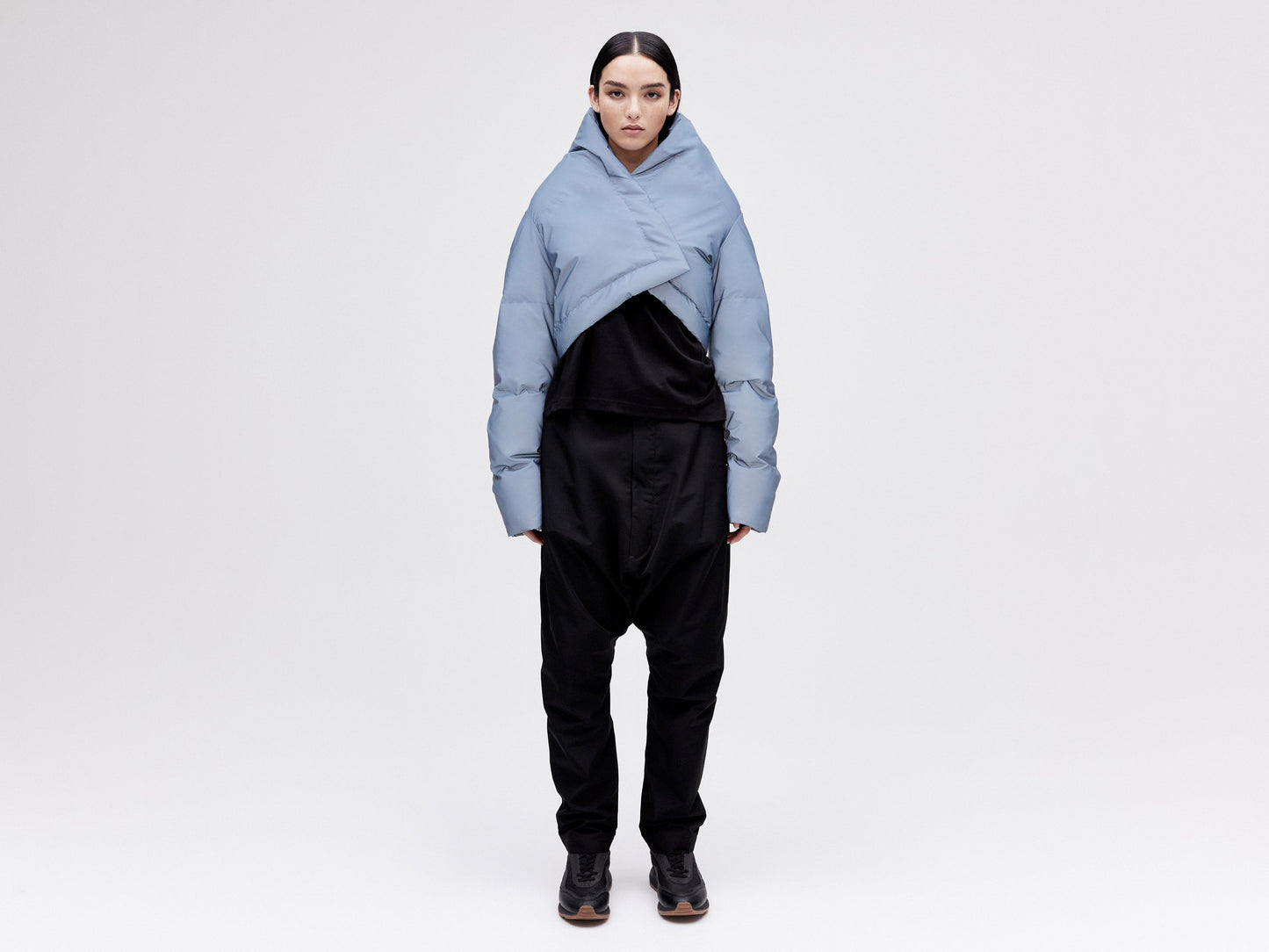 Wrap Down Jacket - Reflective Blue
