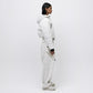 Cropped Leather Down Jacket - Vaporous Grey