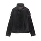 Women's Textured Black Suede Moto Biker Jacket