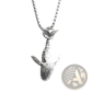 Textured Silver Whale Pendant Hip Hop Titanium Steel Necklace