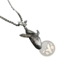 Textured Silver Whale Pendant Hip Hop Titanium Steel Necklace