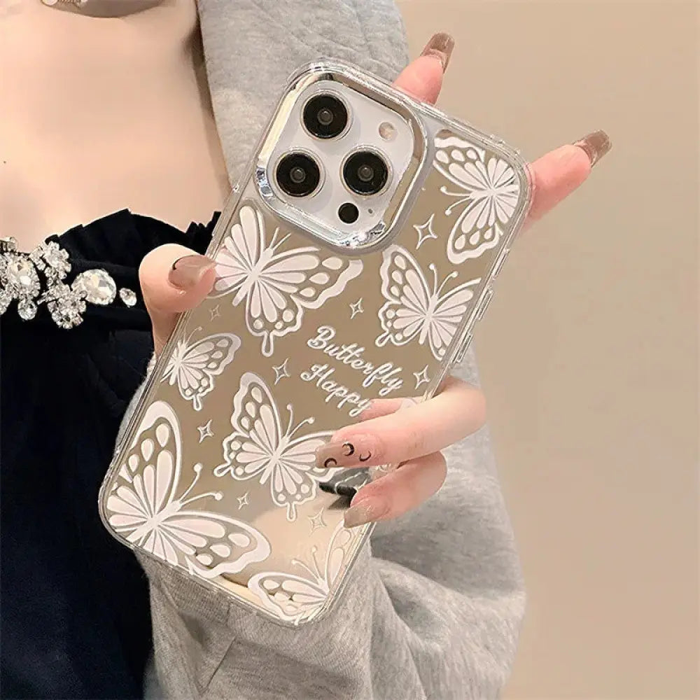 Butterfly Mirror Iphone 15 Pro Max Protective Case
