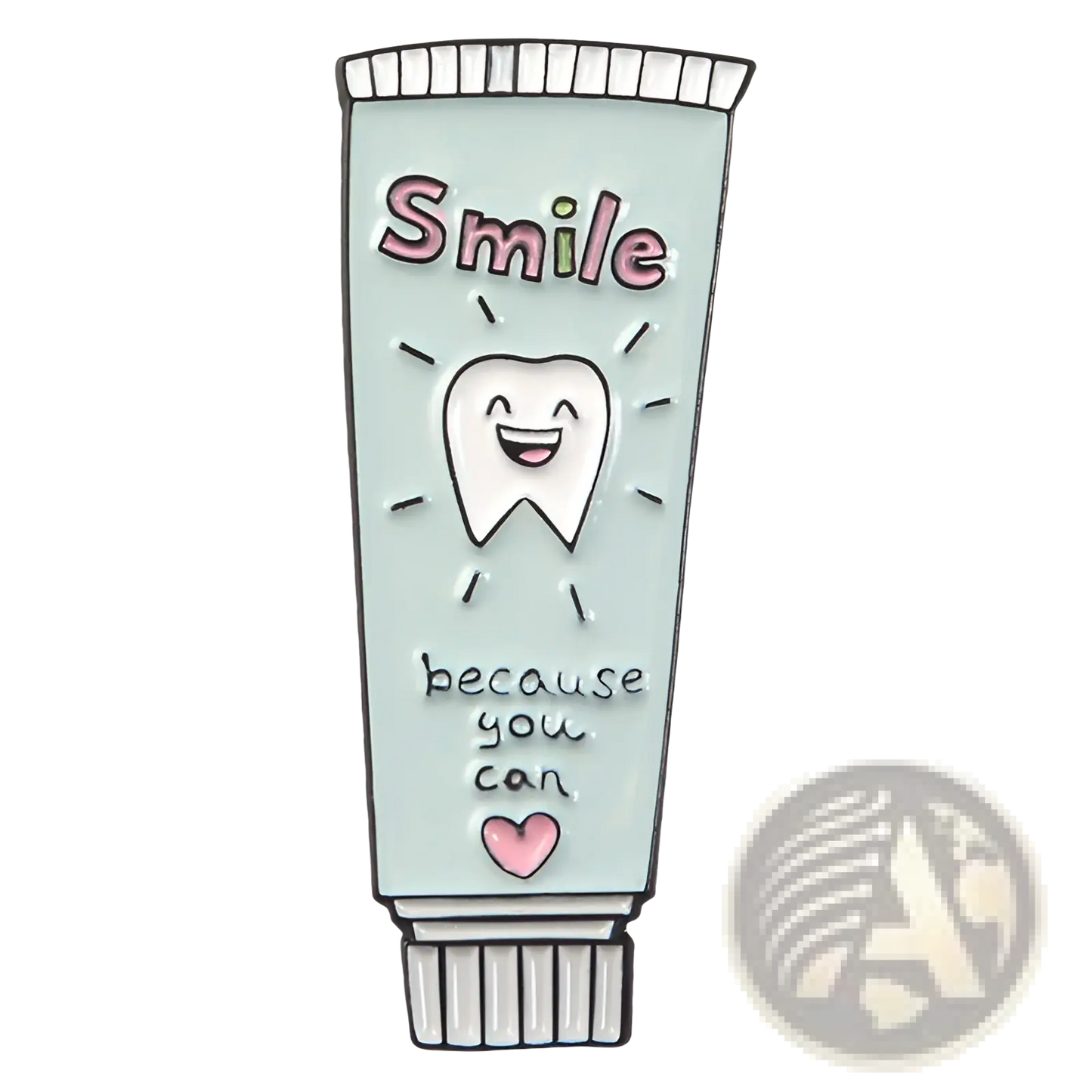 Toothpaste Smile Enamel Pin Cartoon Tooth Brooch