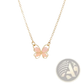 Translucent Butterfly Gemstone Pendant Necklace