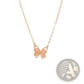 Translucent Butterfly Gemstone Pendant Necklace