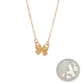Translucent Butterfly Gemstone Pendant Necklace