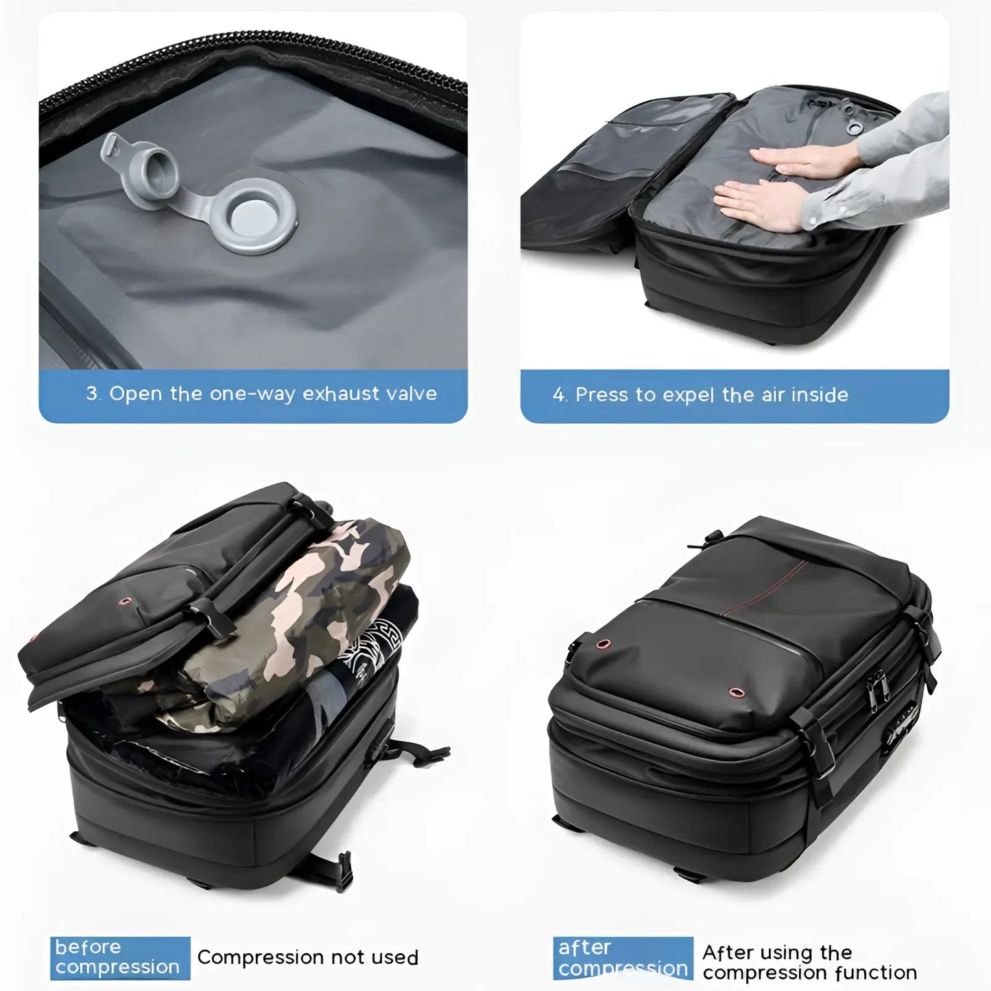 Travel Backpack Vacuum Compression Business Laptop Bag