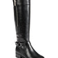 Material Girl Women's Winnnie Strap Riding Boots Black 6.5 M