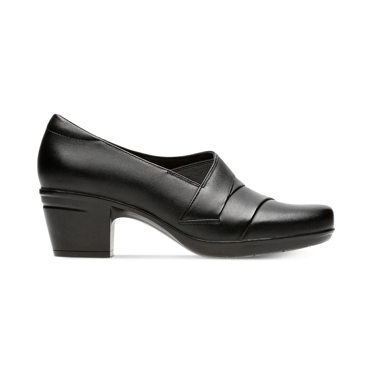 Clarks Collection Women's Emslie Warbler Leather Shooties Shoes Black Size 6.5 M