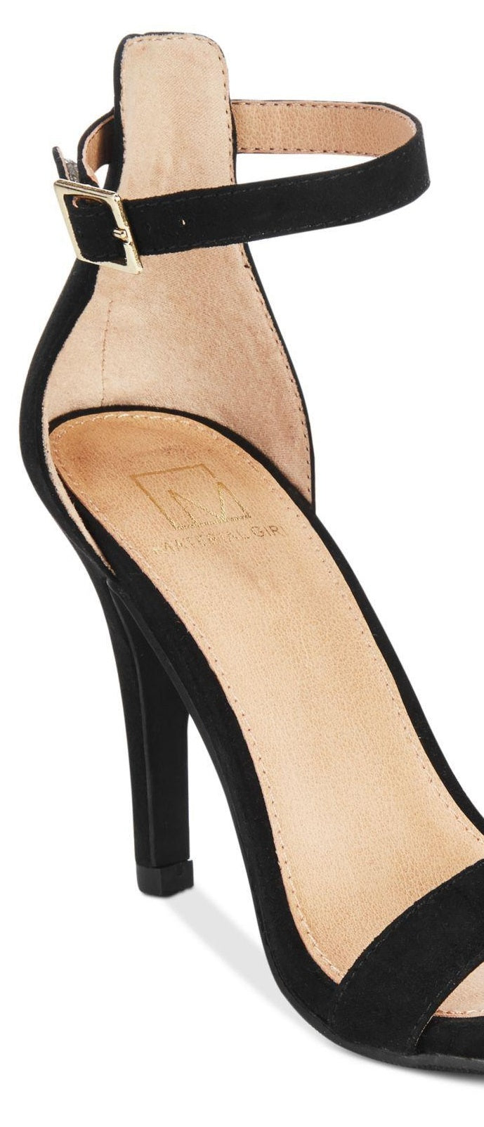 Material Girl Women's Blaire Two-Piece Dress Sandals Black Size 10 M