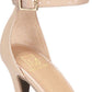 Material Girl Women's Blaire Two-Piece Dress Sandals Beige Size 10 M