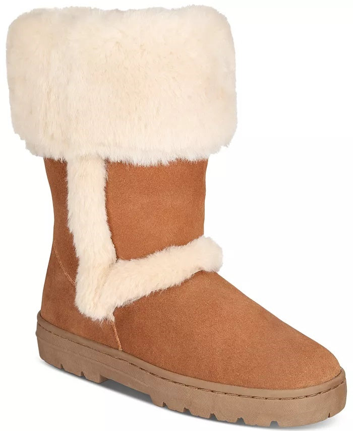 Style & Co Women's Witty Round Toe Snow Boots Brown Size 6 M