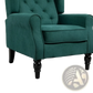 Tufted Velvet Accent Chair with Wood Legs