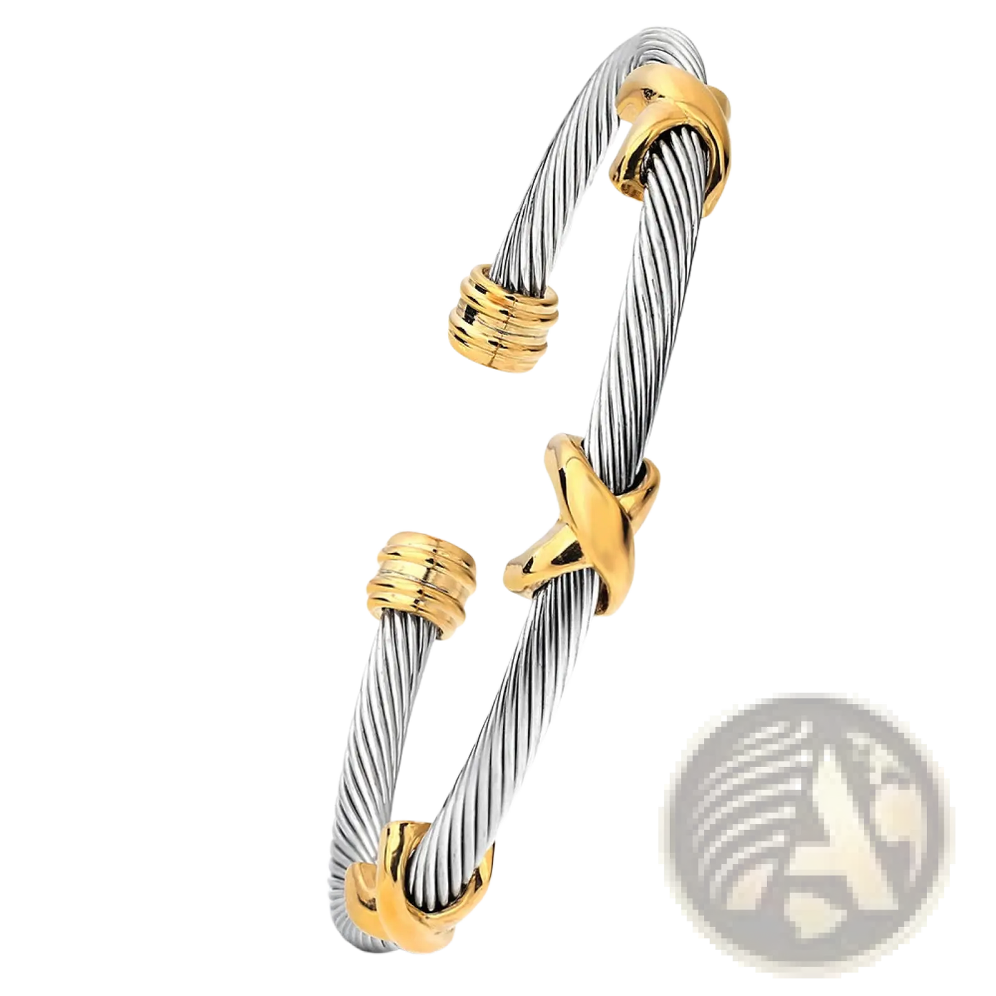 Twisted Cable Knot Adjustable Titanium Steel Bracelet