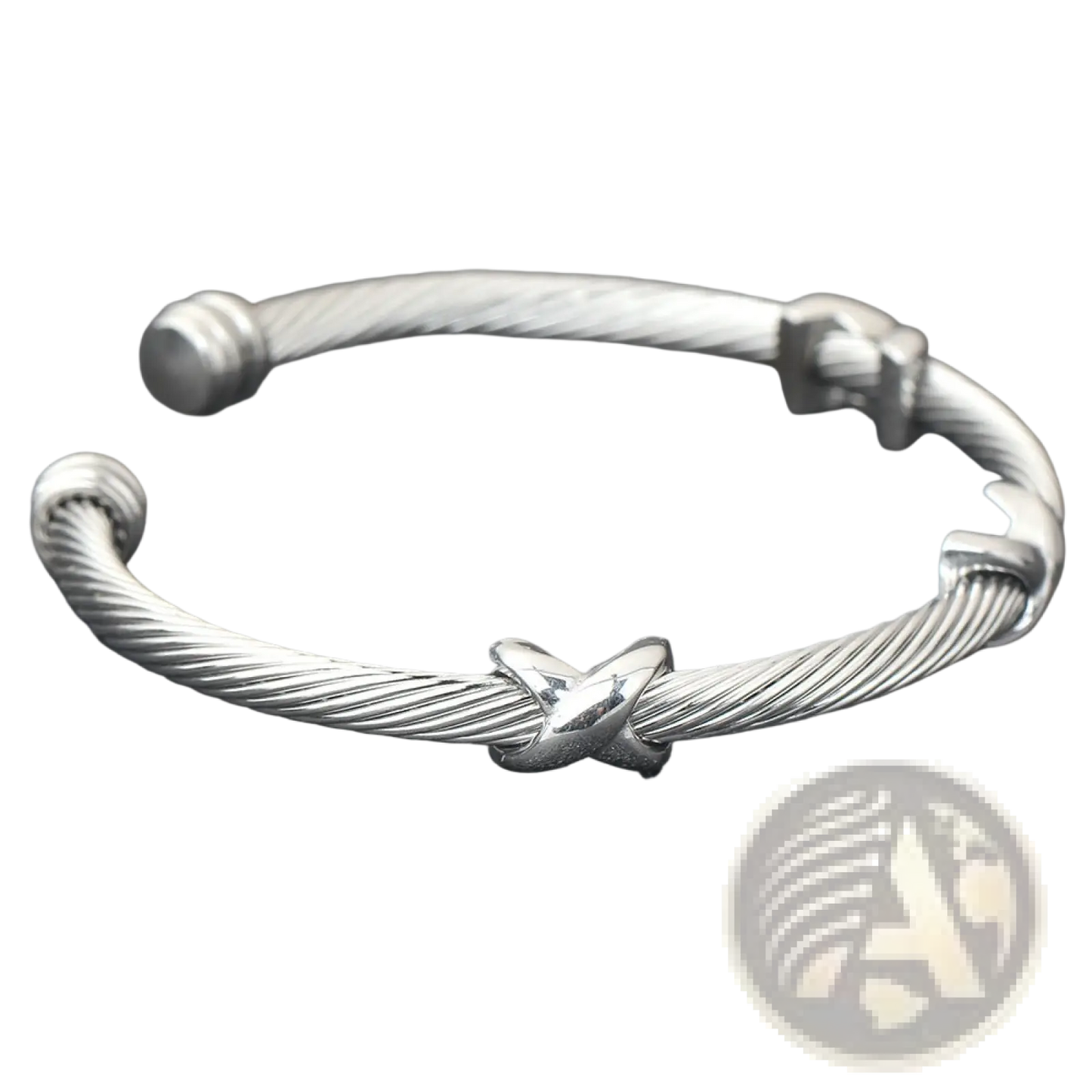 Twisted Cable Knot Adjustable Titanium Steel Bracelet