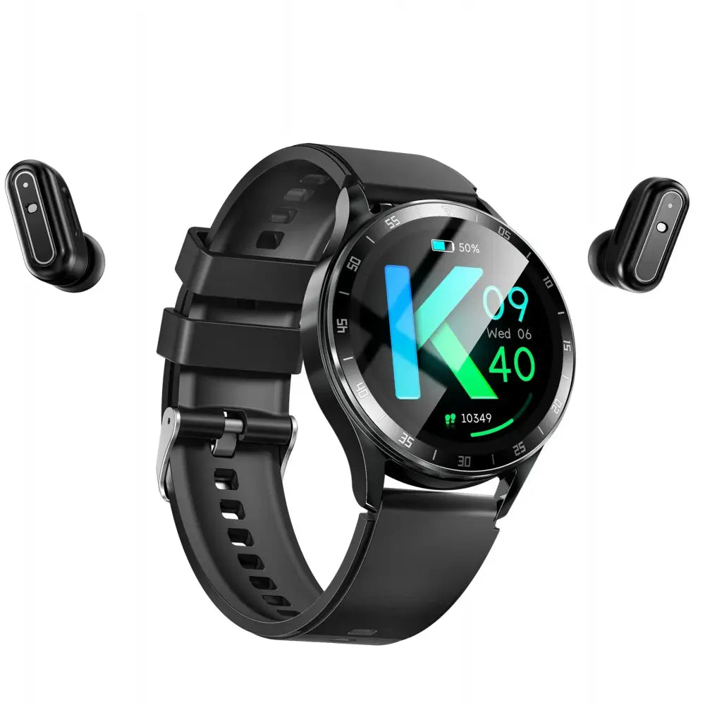 X10 Flip Smart Watch with Integrated Bluetooth Earbuds