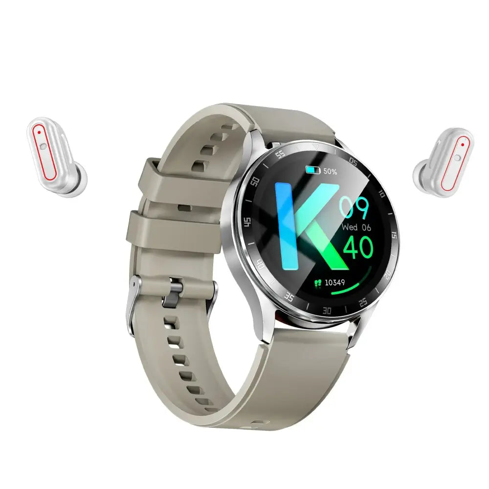 X10 Flip Smart Watch with Integrated Bluetooth Earbuds