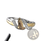 Two Tone 18k Gold Praying Hands Cubic Zirconia Ring
