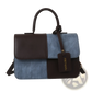 Two Tone Denim Patchwork Crossbody Bag