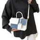Two Tone Denim Patchwork Crossbody Bag