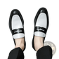 Two-tone Leather Loafers Casual Slip-on Shoes