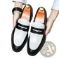Two-tone Leather Loafers Casual Slip-on Shoes