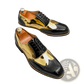 Two-tone Men's Patent Leather Brogue Oxford Shoes