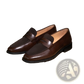 Two Tone Square Toe Leather Loafers