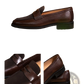 Two Tone Square Toe Leather Loafers